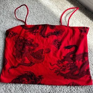 Red dragon open back top!